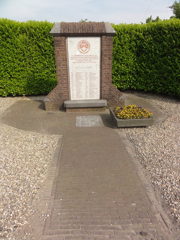 Monument for the 7th battalion Royal Hampshire Regiment