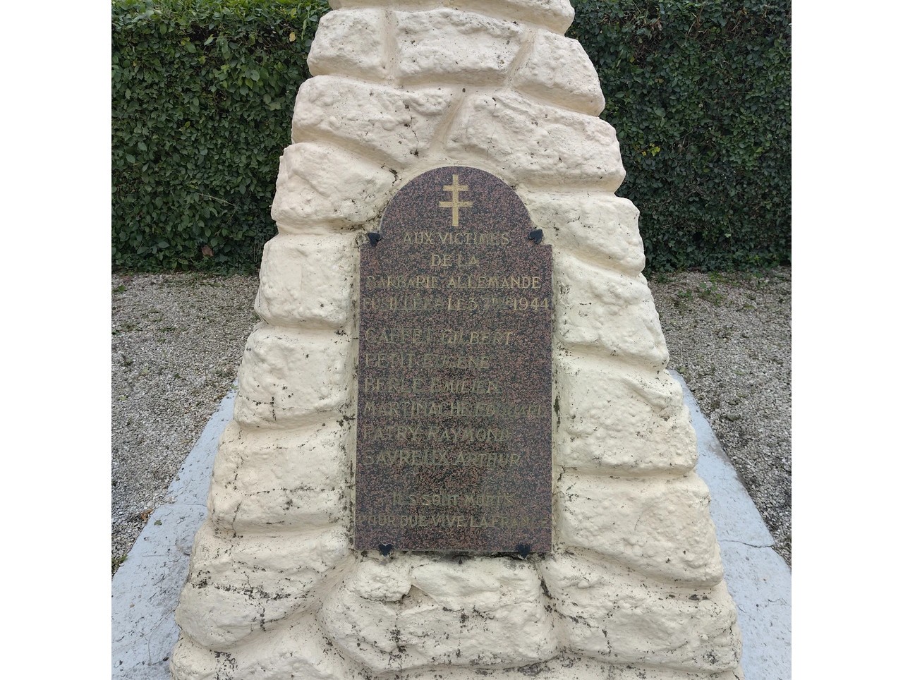 ​​Monument of the Crécy-en-Ponthieu massacre on 3 September 1944​