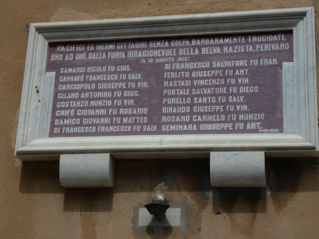 Plaque du massacre de Castiglione